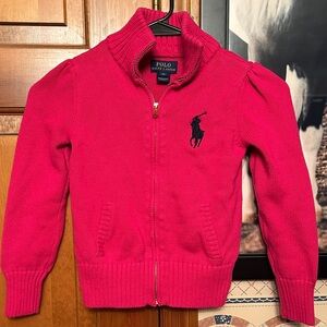 EUC Ralph Lauren Girls Zip up Sweater - Szie 6X